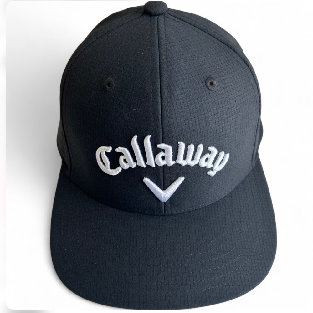 NWT Men’s Callaway Black Golf Hat Adjustable Strapback Clean Cap